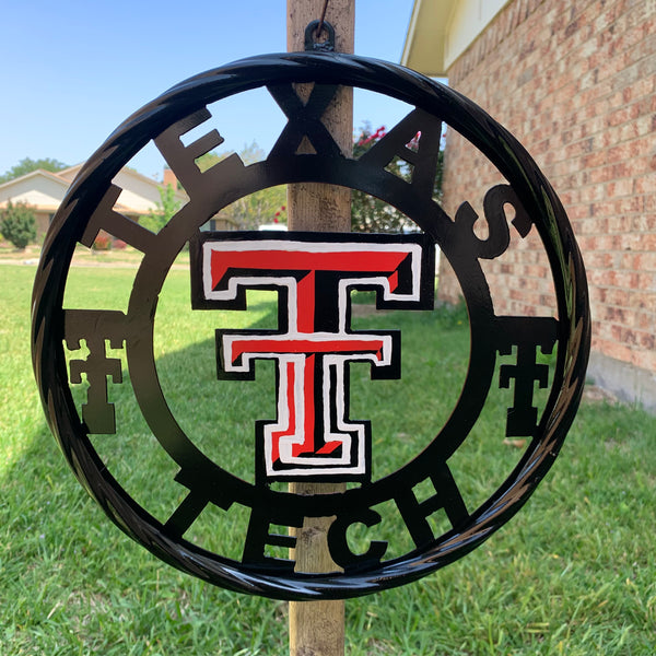 12", 18", 24", 32", 36" TEXAS TECH CUSTOM METAL VINTAGE CRAFT TEAM SIGN