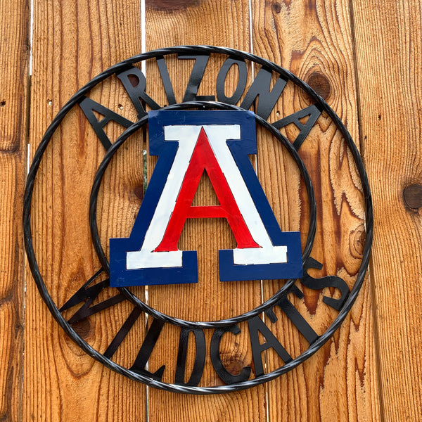 12", 18", 24", 32" ARIZONA WILDCATS CUSTOM METAL VINTAGE CRAFT SIGN TEAM WESTERN HOME DECOR HANDMADE