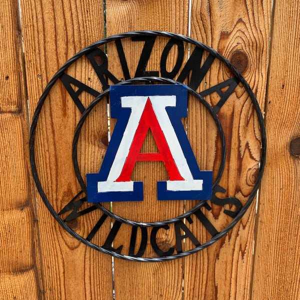 12", 18", 24", 32" ARIZONA WILDCATS CUSTOM METAL VINTAGE CRAFT SIGN TEAM WESTERN HOME DECOR HANDMADE