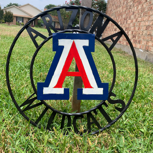 12", 18", 24", 32" ARIZONA WILDCATS CUSTOM METAL VINTAGE CRAFT SIGN TEAM WESTERN HOME DECOR HANDMADE