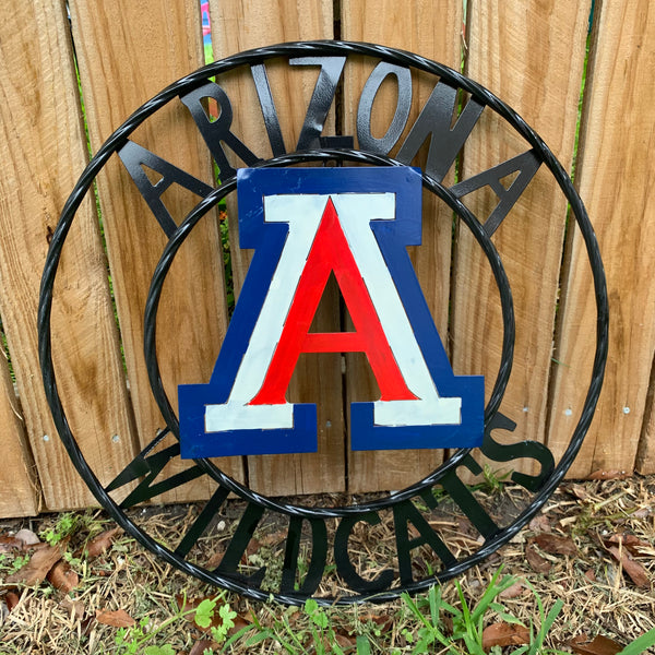 12", 18", 24", 32" ARIZONA WILDCATS CUSTOM METAL VINTAGE CRAFT SIGN TEAM WESTERN HOME DECOR HANDMADE