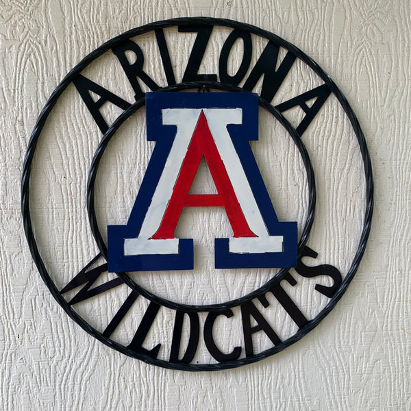 12", 18", 24", 32" ARIZONA WILDCATS CUSTOM METAL VINTAGE CRAFT SIGN TEAM WESTERN HOME DECOR HANDMADE