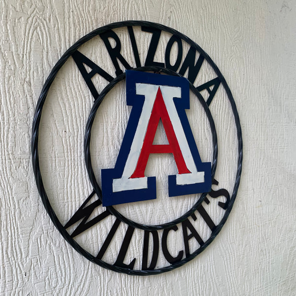 12", 18", 24", 32" ARIZONA WILDCATS CUSTOM METAL VINTAGE CRAFT SIGN TEAM WESTERN HOME DECOR HANDMADE