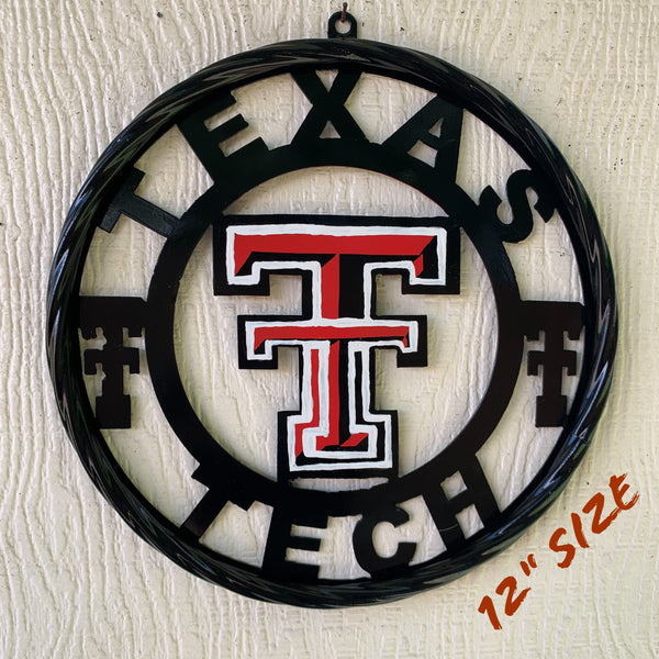 12", 18", 24", 32", 36" TEXAS TECH CUSTOM METAL VINTAGE CRAFT TEAM SIGN