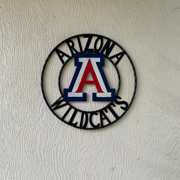 12", 18", 24", 32" ARIZONA WILDCATS CUSTOM METAL VINTAGE CRAFT SIGN TEAM WESTERN HOME DECOR HANDMADE