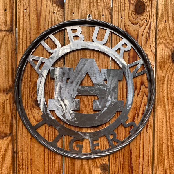 12", 18", 24", 32" AUBURN TIGERS CUSTOM RAW METAL VINTAGE SIGN TEAM WESTERN HOME DECOR HANDMADE