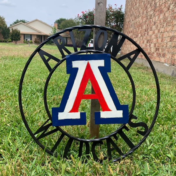 12", 18", 24", 32" ARIZONA WILDCATS CUSTOM METAL VINTAGE CRAFT SIGN TEAM WESTERN HOME DECOR HANDMADE