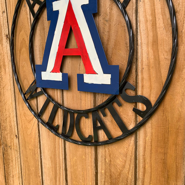 12", 18", 24", 32" ARIZONA WILDCATS CUSTOM METAL VINTAGE CRAFT SIGN TEAM WESTERN HOME DECOR HANDMADE