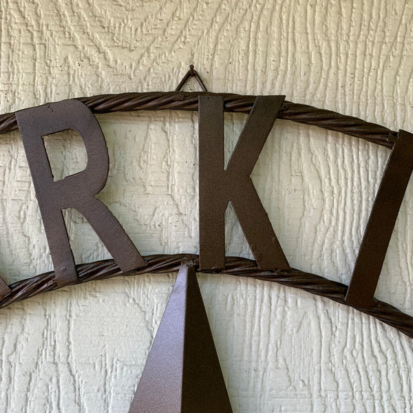 LARKIN STYLE CUSTOM STAR NAME BARN METAL STAR 3d TWISTED ROPE RING WESTERN HOME DECOR RUSTIC  BRONZE HANDMADE 24",32",34",36",40",42",44",46",50"