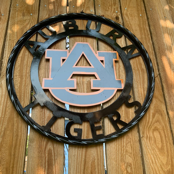 12", 18", 24", 32" AUBURN TIGERS CUSTOM METAL VINTAGE CRAFT SIGN WESTERN HOME DECOR HANDMADE