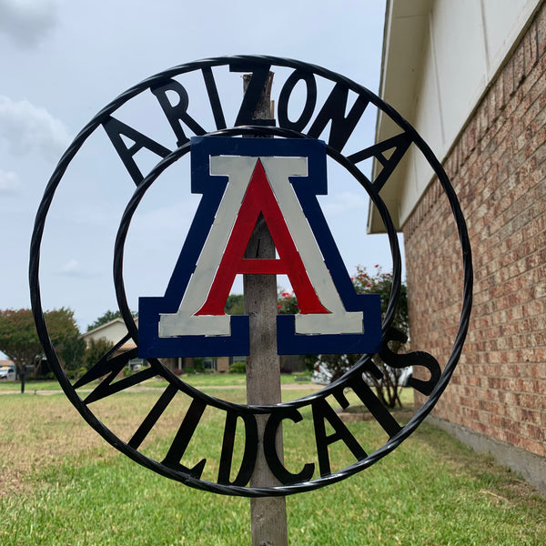 12", 18", 24", 32" ARIZONA WILDCATS CUSTOM METAL VINTAGE CRAFT SIGN TEAM WESTERN HOME DECOR HANDMADE