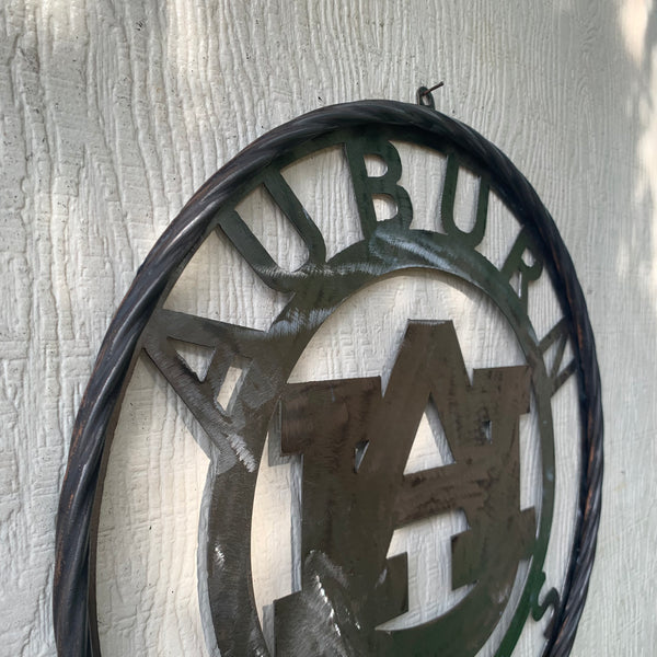 12", 18", 24", 32" AUBURN TIGERS CUSTOM RAW METAL VINTAGE SIGN TEAM WESTERN HOME DECOR HANDMADE