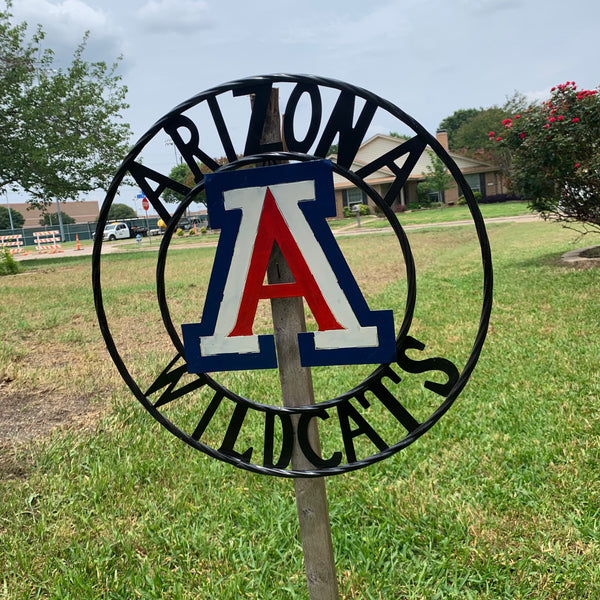 12", 18", 24", 32" ARIZONA WILDCATS CUSTOM METAL VINTAGE CRAFT SIGN TEAM WESTERN HOME DECOR HANDMADE