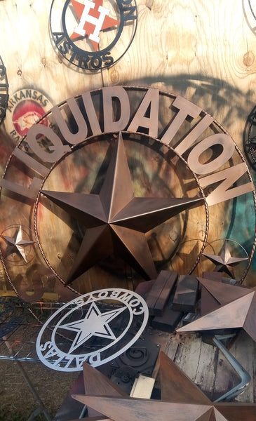 4,5,6 FOOT LARGE OVERSIZE CUSTOM NAME BARN METAL STAR 3d WITH TWISTED ROPE RING DESIGN METAL WALL ART WESTERN HOME DECOR VINTAGE RUSTIC BROWN NEW HANDMADE, 48",60",72" NEW HANDMADE