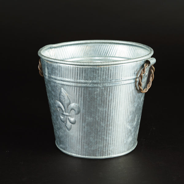 #IH_8604 GALV. FDL FLEUR DE LIS CHAMPAGNE WINE ICE BUCKET WINE DRINK CHAMPAGNE WESTERN HOME DECOR NEW