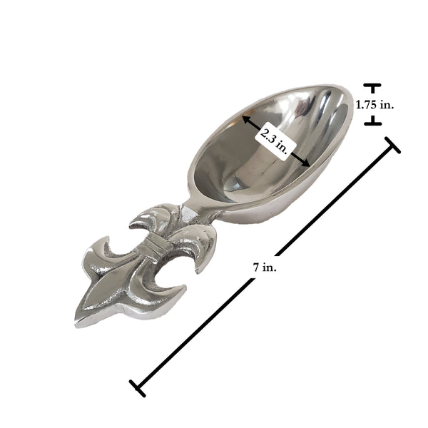 #IH_11935 7" EGIFTHOME FLEUR DE LIS FDL ICE SCOOP KITCHEN WESTERN HOME DECOR NEW