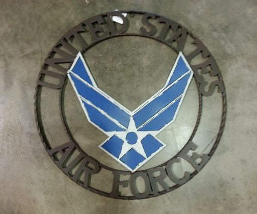24" US AIRFORCE MILITARY METAL WALL ART WESTERN HOME DECOR VINTAGE RUSTIC WALL DECOR NEW