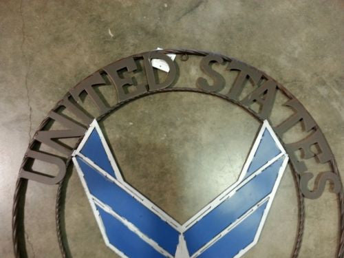 24" US AIRFORCE MILITARY METAL WALL ART WESTERN HOME DECOR VINTAGE RUSTIC WALL DECOR NEW