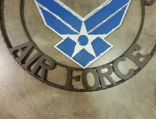24" US AIRFORCE MILITARY METAL WALL ART WESTERN HOME DECOR VINTAGE RUSTIC WALL DECOR NEW