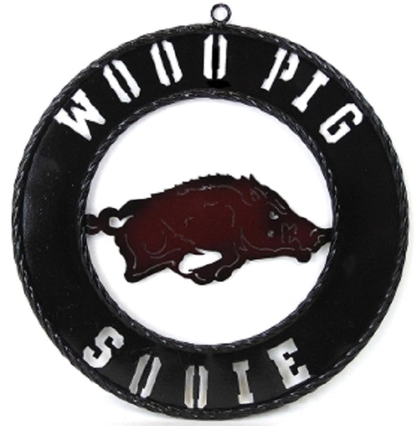 12",18",24",32" WOOO PIG SOOIE ARKANSAS WIDE BAND CUSTOM METAL VINTAGE CRAFT SIGN TEAM HANDMADE