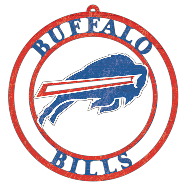 #WC104 BUFFALO BILLS MDF WOOD NFL TEAM SIGN CUSTOM VINTAGE CRAFT WESTERN HOME DECOR OFFICIAL LICENSED PRODUCT