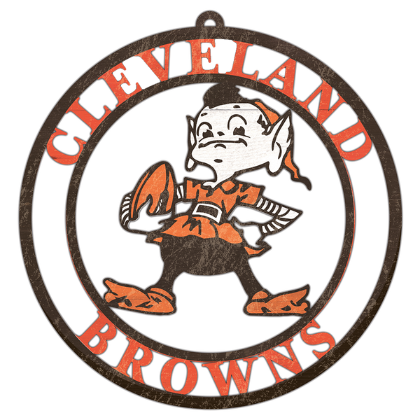 #WC100 CLEVELAND BROWNS MDF WOOD NFL TEAM SIGN CUSTOM VINTAGE CRAFT WESTERN HOME DECOR OFFICIAL LICENSED PRODUCT