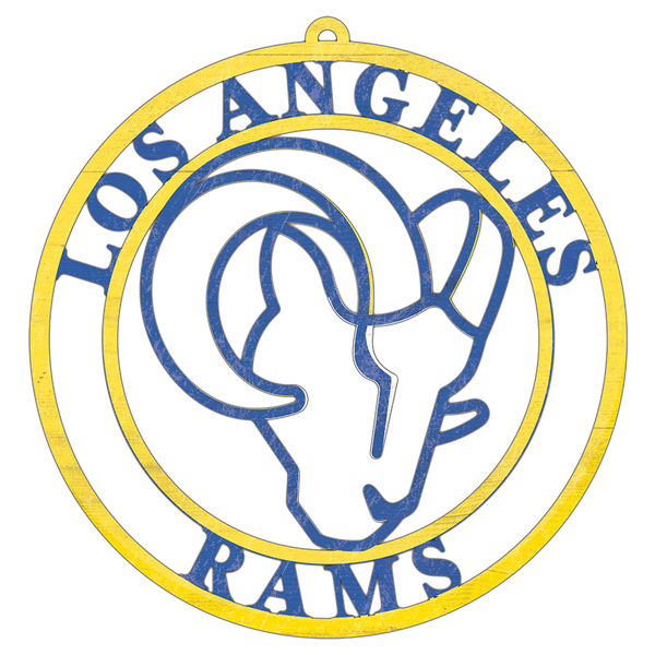 #WC109 LOS ANGELES RAMS MDF WOOD NFL TEAM SIGN CUSTOM VINTAGE CRAFT WESTERN HOME DECOR OFFICIAL LICENSED PRODUCT