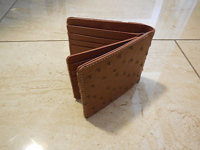 GENUINE LEATHER BI FOLD MEN'S WALLET STUDDED LONE STAR WALLET WESTERN FASHION ART