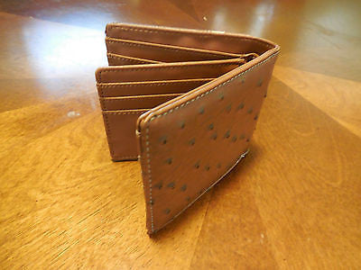 GENUINE LEATHER BI FOLD MEN'S WALLET STUDDED LONE STAR WALLET WESTERN FASHION ART
