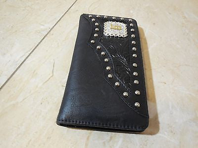 #SS PRAYING COWBOY CHECKBOOK BI FOLD LEATHER MEN'S WALLET NEW--FREE SHIPPING