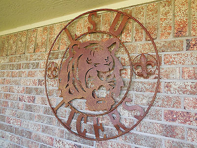 12:,18",24",32",36" LSU TIGERS METAL CUSTOM VINTAGE CRAFT ART SIGN