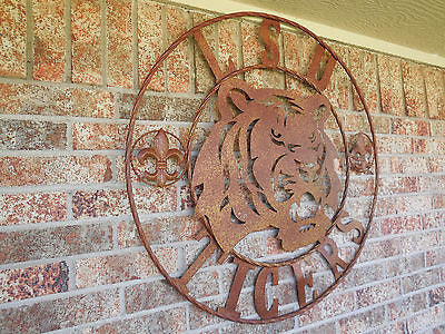 12:,18",24",32",36" LSU TIGERS METAL CUSTOM VINTAGE CRAFT ART SIGN