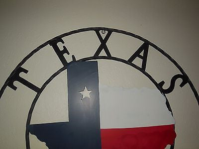 24",32",36" STATE OF TEXAS MAP BARN METAL WALL ART WESTERN HOME DECOR VINTAGE RUSTIC RED WHITE BLUE ART NEW