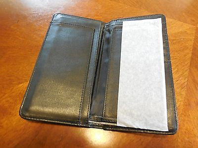 #SS TEXAS LONGHORN CHECKBOOK BI FOLD MEN'S & WOMEN'S GENUINE LEATHER BLACK WALLET