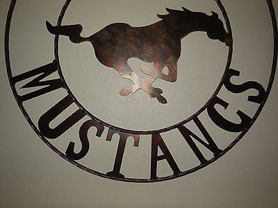 12",18",24",32",36" SMU MUSTANGS CUSTOM METAL VINTAGE CRAFT WESTERN HOME DECOR HANDMADE