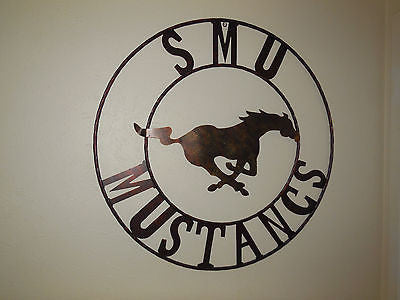 12",18",24",32",36" SMU MUSTANGS CUSTOM METAL VINTAGE CRAFT WESTERN HOME DECOR HANDMADE