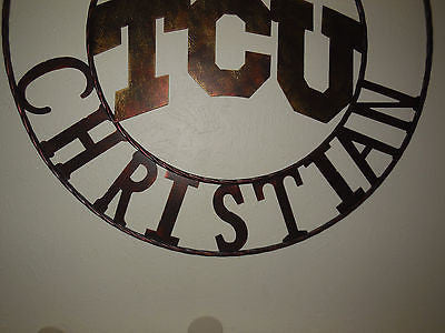 12",18",24",36" TCU TEXAS CHRISTIAN METAL CUSTOM VINTAGE CRAFT ART