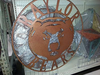 36" BAYLOR BEARS METAL CUSTOM VINTAGE CRAFT WALL ART TEAM SIGN HANDMADE