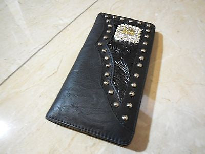 #SS PRAYING COWBOY CHECKBOOK BI FOLD LEATHER MEN'S WALLET NEW--FREE SHIPPING