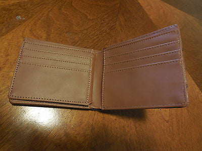 GENUINE LEATHER BI FOLD MEN'S WALLET STUDDED LONE STAR WALLET WESTERN FASHION ART