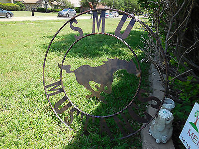 12",18",24",32",36" SMU MUSTANGS CUSTOM METAL VINTAGE CRAFT WESTERN HOME DECOR HANDMADE