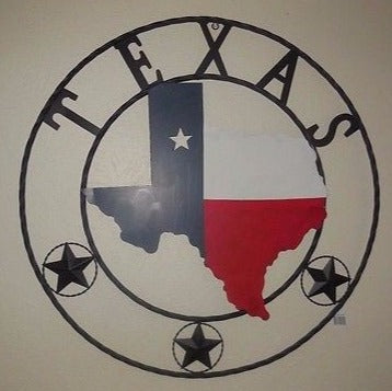 24",32",36" STATE OF TEXAS MAP BARN METAL WALL ART WESTERN HOME DECOR VINTAGE RUSTIC RED WHITE BLUE ART NEW