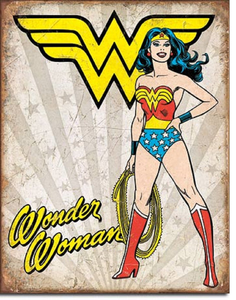 #2085 WONDER WOMAN HEROIC TIN SIGN CUSTOM METAL ART WESTERN HOME DECOR NEW