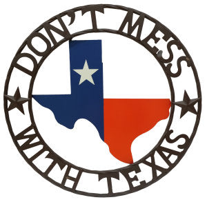 #DE22175 DON'T MESS WITH TEXAS 24" METAL WALL ART SIGN WESTERN HOME DECOR BRAND NEW