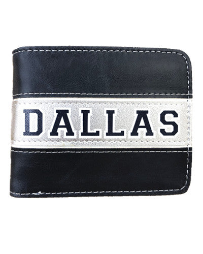 ITEM#SS_W083 DALLAS NAVY BLUE WALLET BI FOLD LEATHER WALLET WESTERN FASHION NEW -- FREE SHIPPING