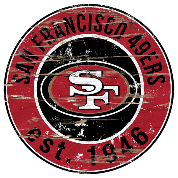#W116 SAN FRANCISCO 49ERS MDF WOOD NFL TEAM SIGN CUSTOM VINTAGE CRAFT WESTERN HOME DECOR OFFICIAL LICENSED PRODUCT