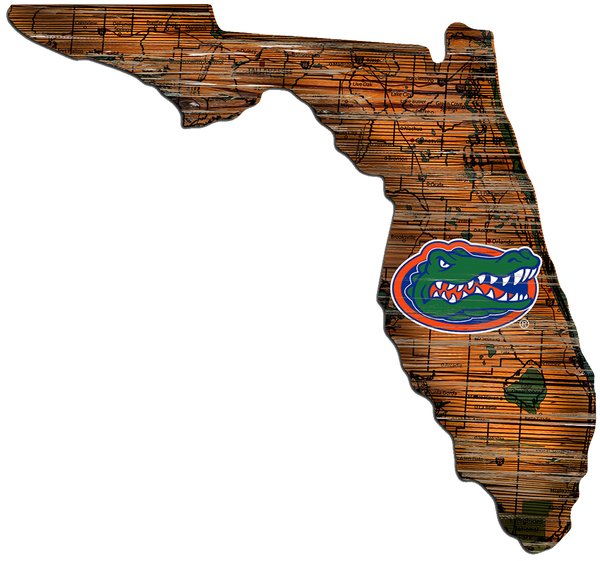 #WST202 FLORIDA GATORS STATE TIN SIGN CUSTOM METAL VINTAGE TEAM CRAFT ART WESTERN HOME DECOR HANDMADE