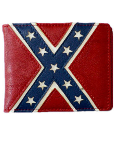 ITEM#SS_W021 RABEL FLAG WALLET BI FOLD LEATHER WALLET WESTERN FASHION NEW -- FREE SHIPPING