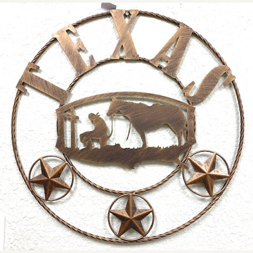 #SI_LG15203 TEXAS COWBOYS CHURCH PRAYER 21" CUSTOM METAL VINTAGE CRAFT WESTERN HOME DECOR HANDMADE NEW