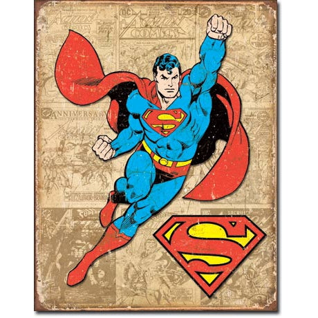 SUPERMAN TIN SIGN METAL ART WESTERN HOME DECOR CRAFT -- FREE SHIPPING